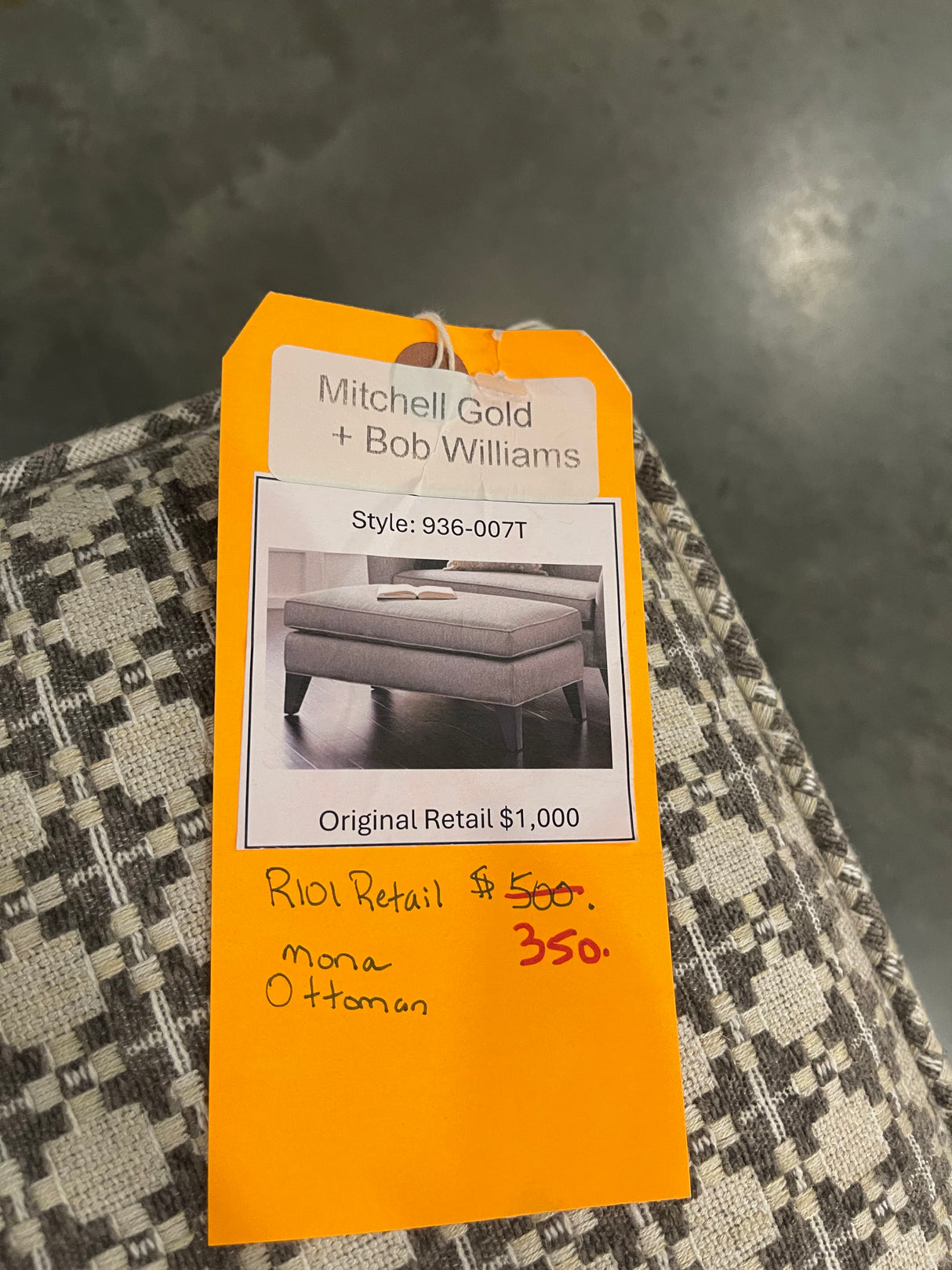 Mitchell Gold + Bob Williams Mona Ottoman