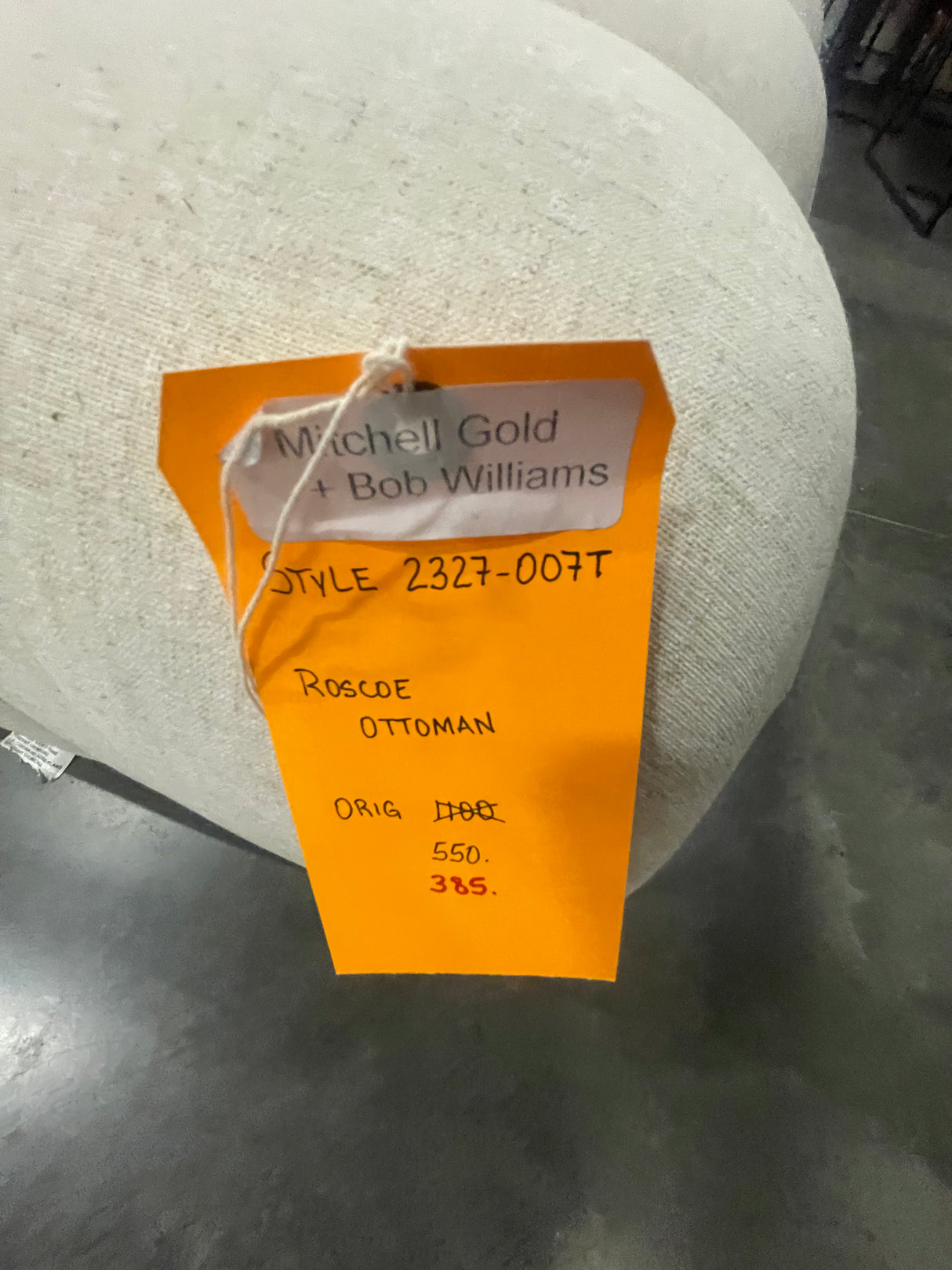 Mitchell Gold + Bob Williams Roscoe Ottoman