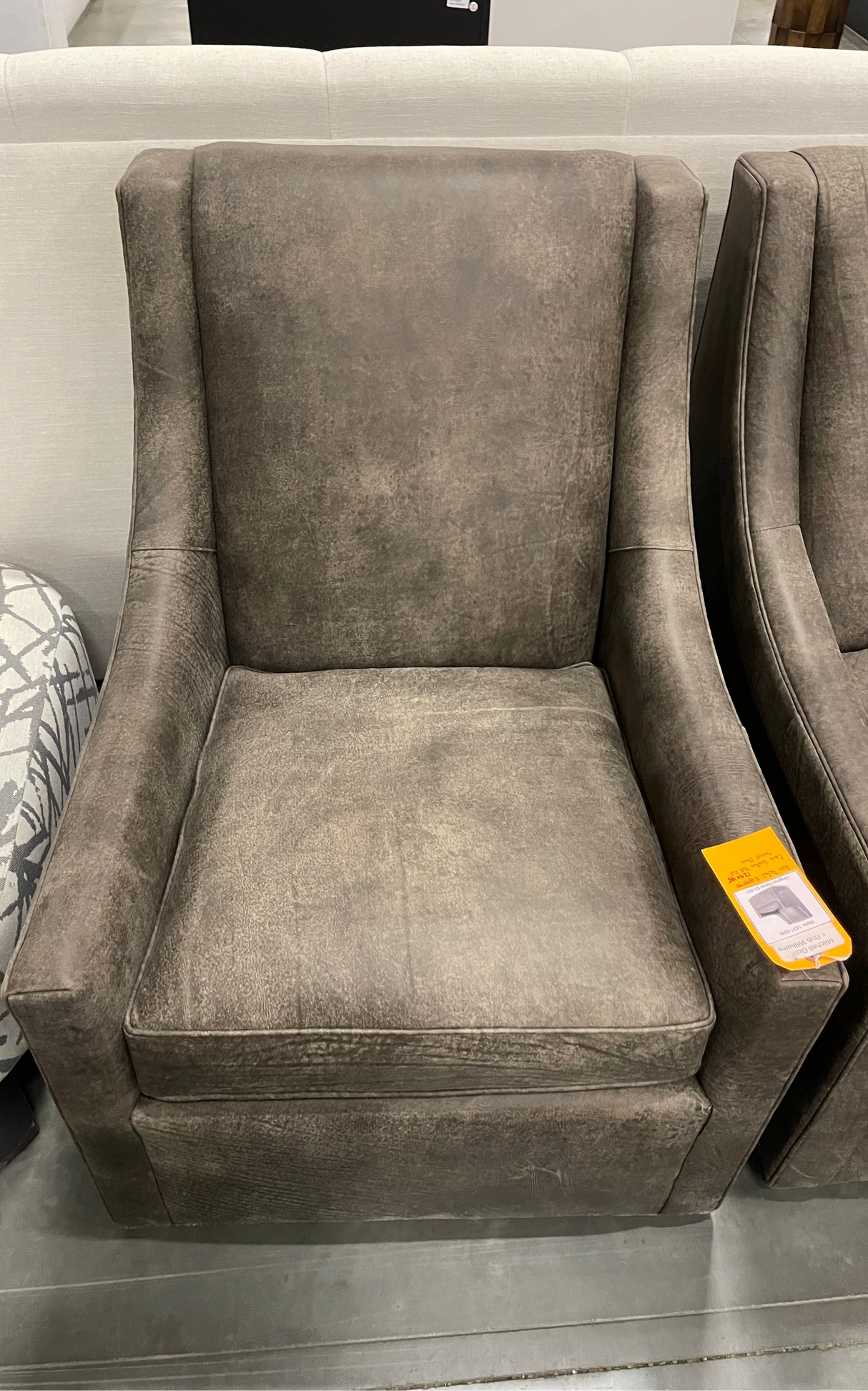 Mitchell Gold + Bob Williams Cara Leather Tall Full Swivel Chair