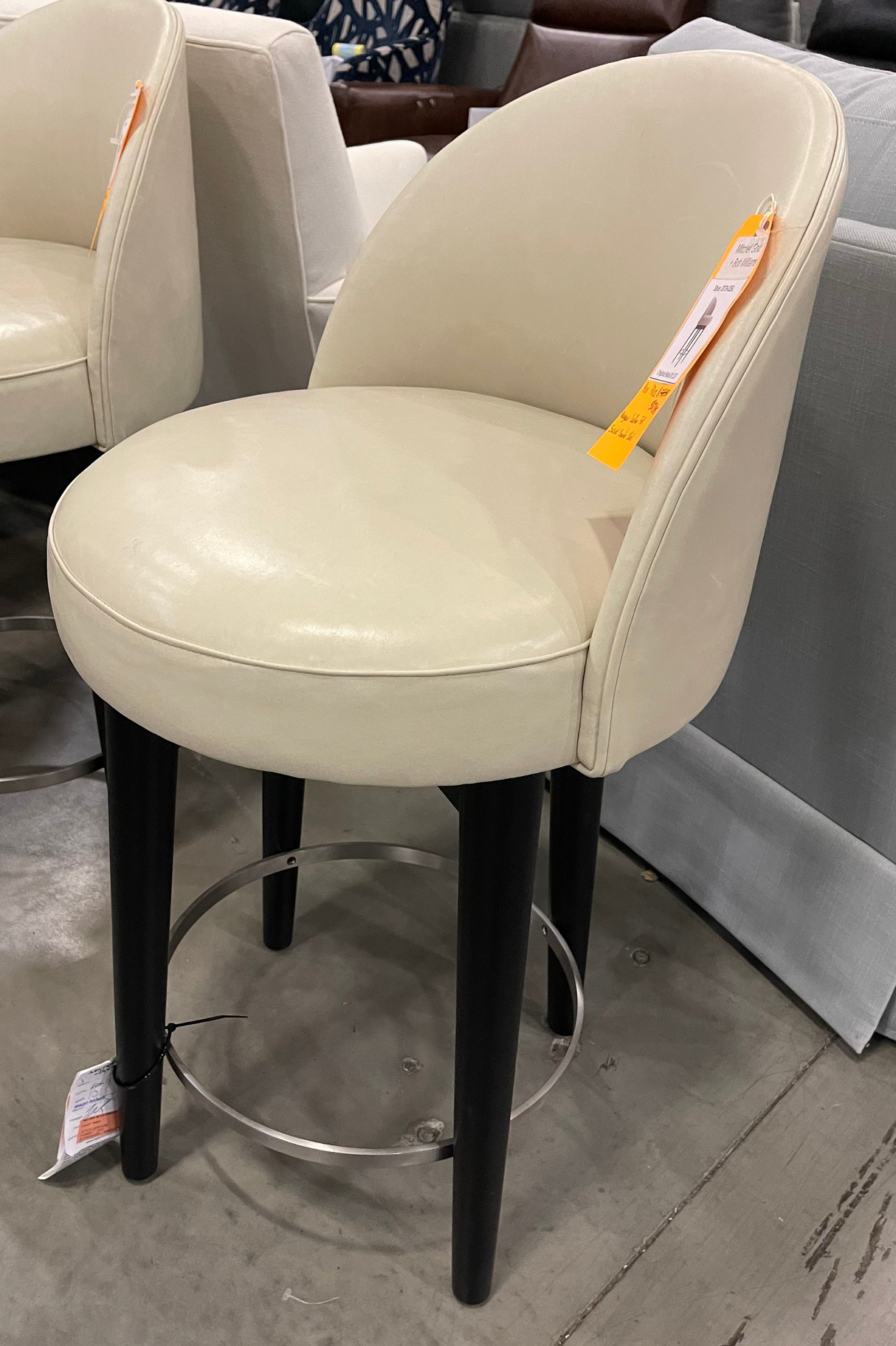 Mitchell Gold + Bob Williams Margaux Leather Full Swivel Counter Stool