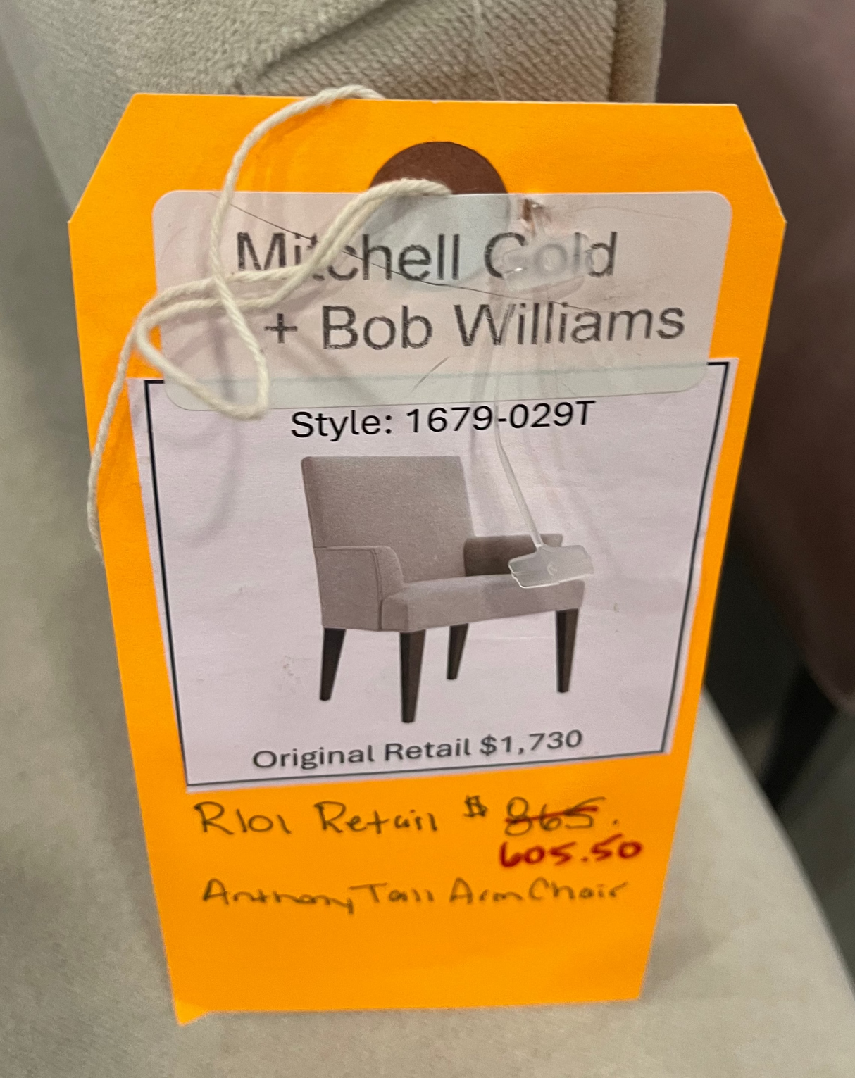 Mitchell Gold + Bob Williams Anthony Tall Armchair