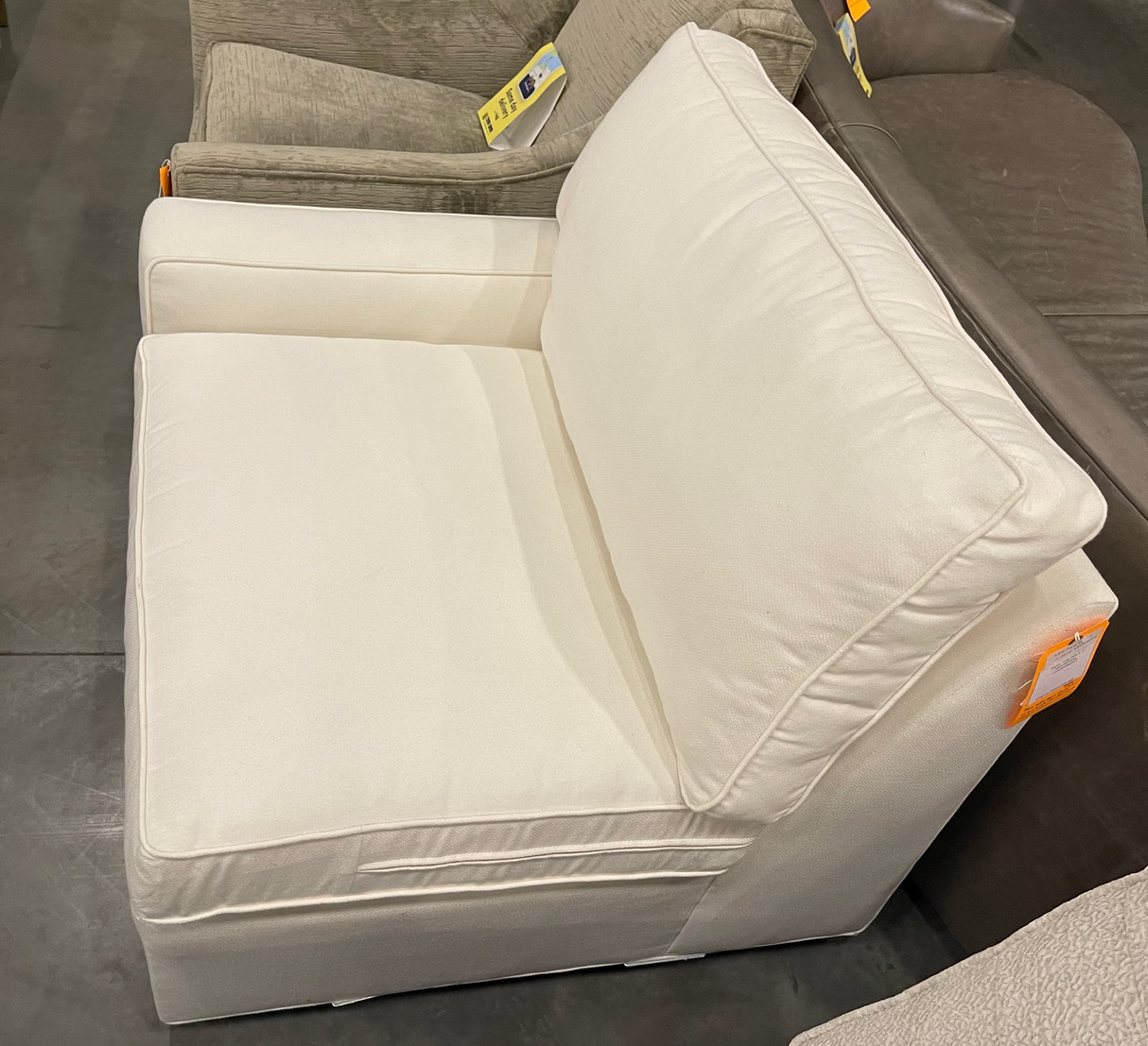 Mitchell Gold + Bob Williams Alex Left Armchair with Sunbrella Performance Basket Weave