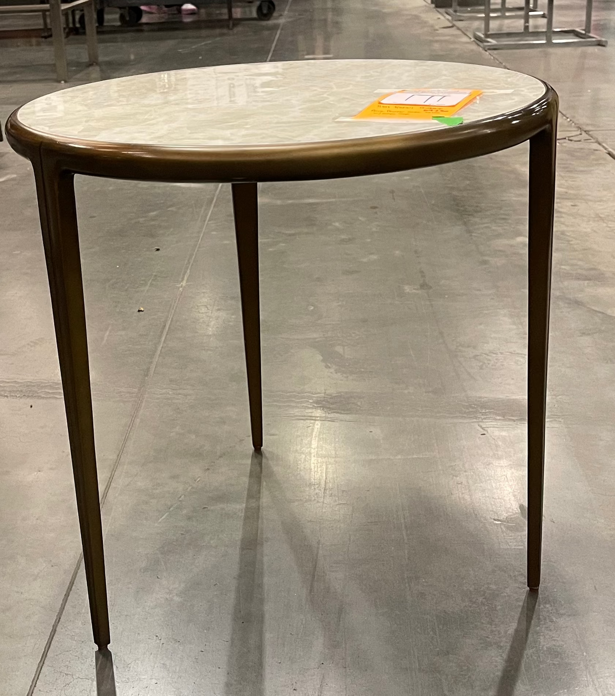 Mitchell Gold + Bob Williams Aria Pewter Side Table with Onyx Top