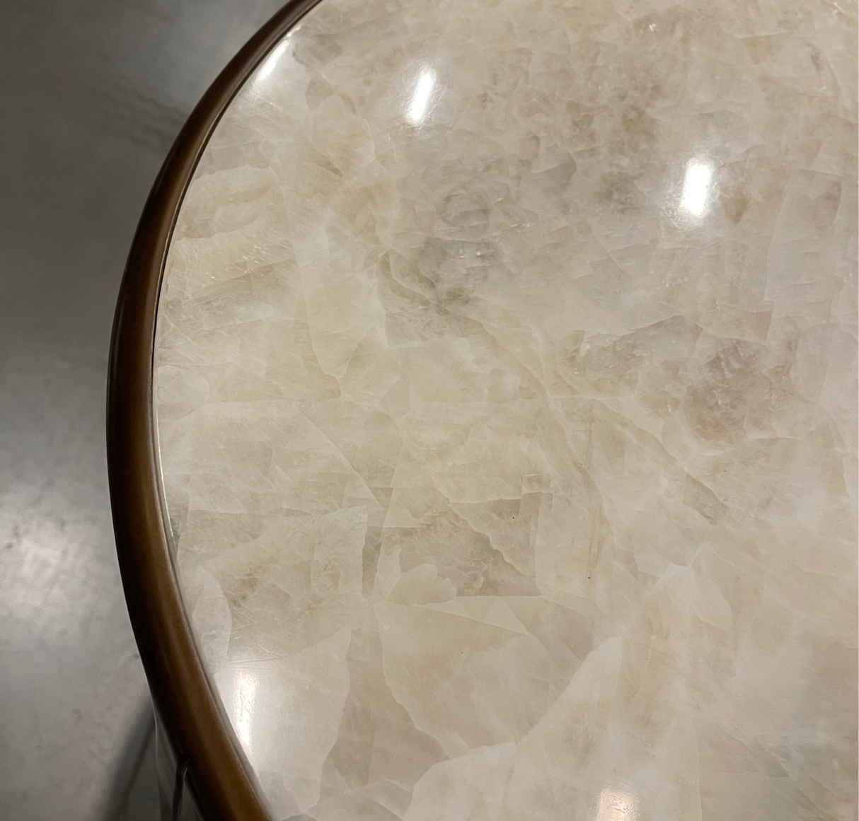 Mitchell Gold + Bob Williams Aria Pewter Side Table with Onyx Top