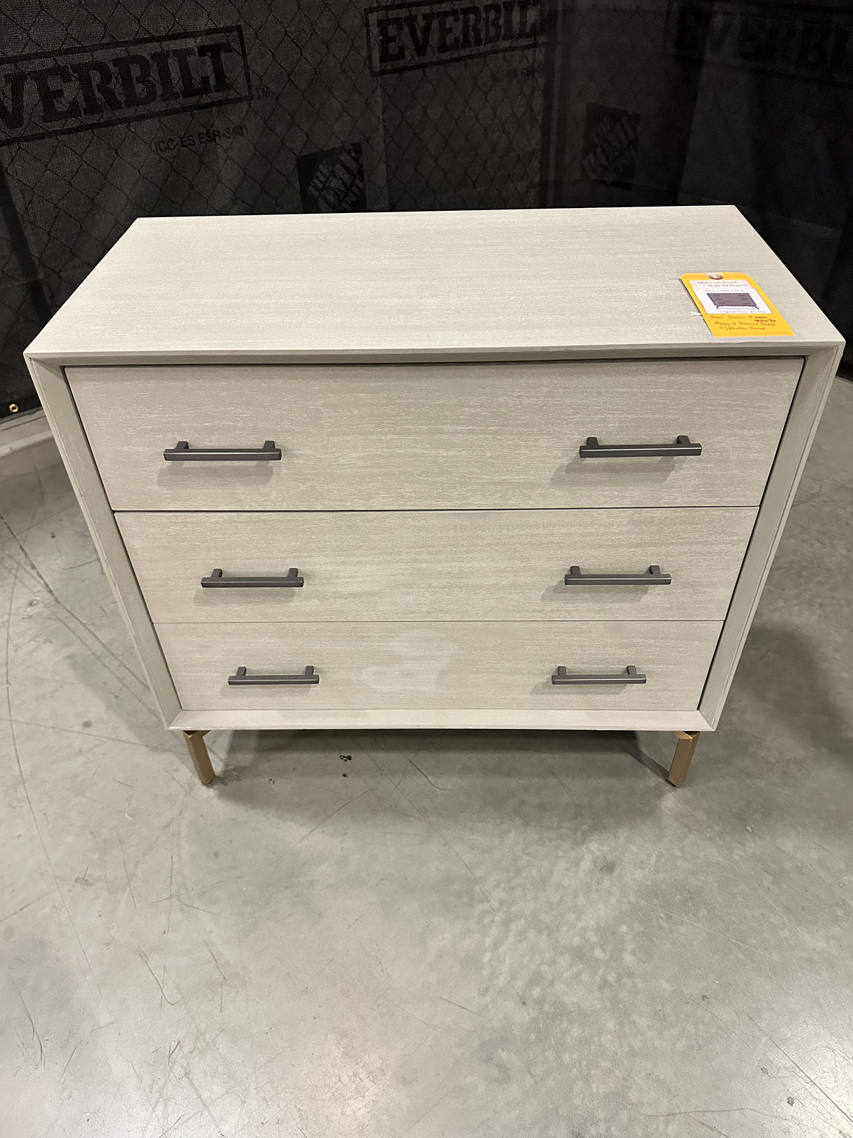 Mitchell Gold + Bob Williams Ming 3 Drawer Chest w/ Pewter Base - 65% Off Retail Price