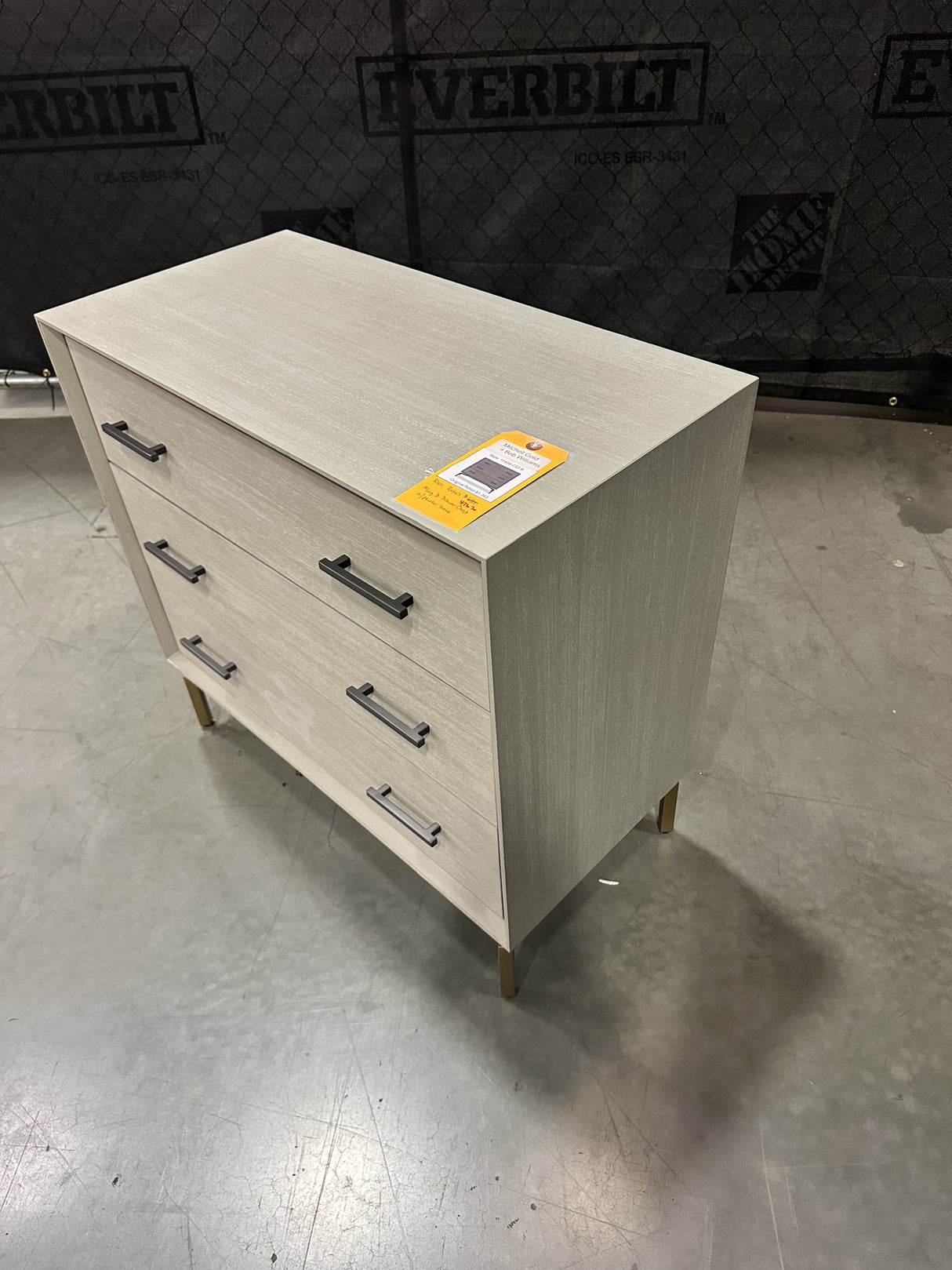 Mitchell Gold + Bob Williams Ming 3 Drawer Chest w/ Pewter Base - 65% Off Retail Price