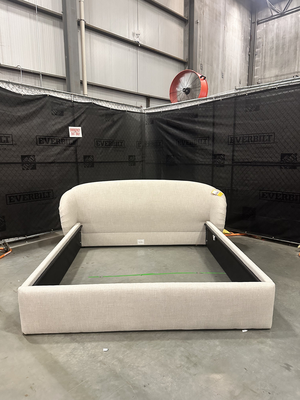 Mitchell Gold + Bob Williams Adler King Headboard w/ Texture Weave Flax - 65% Off Retail Price