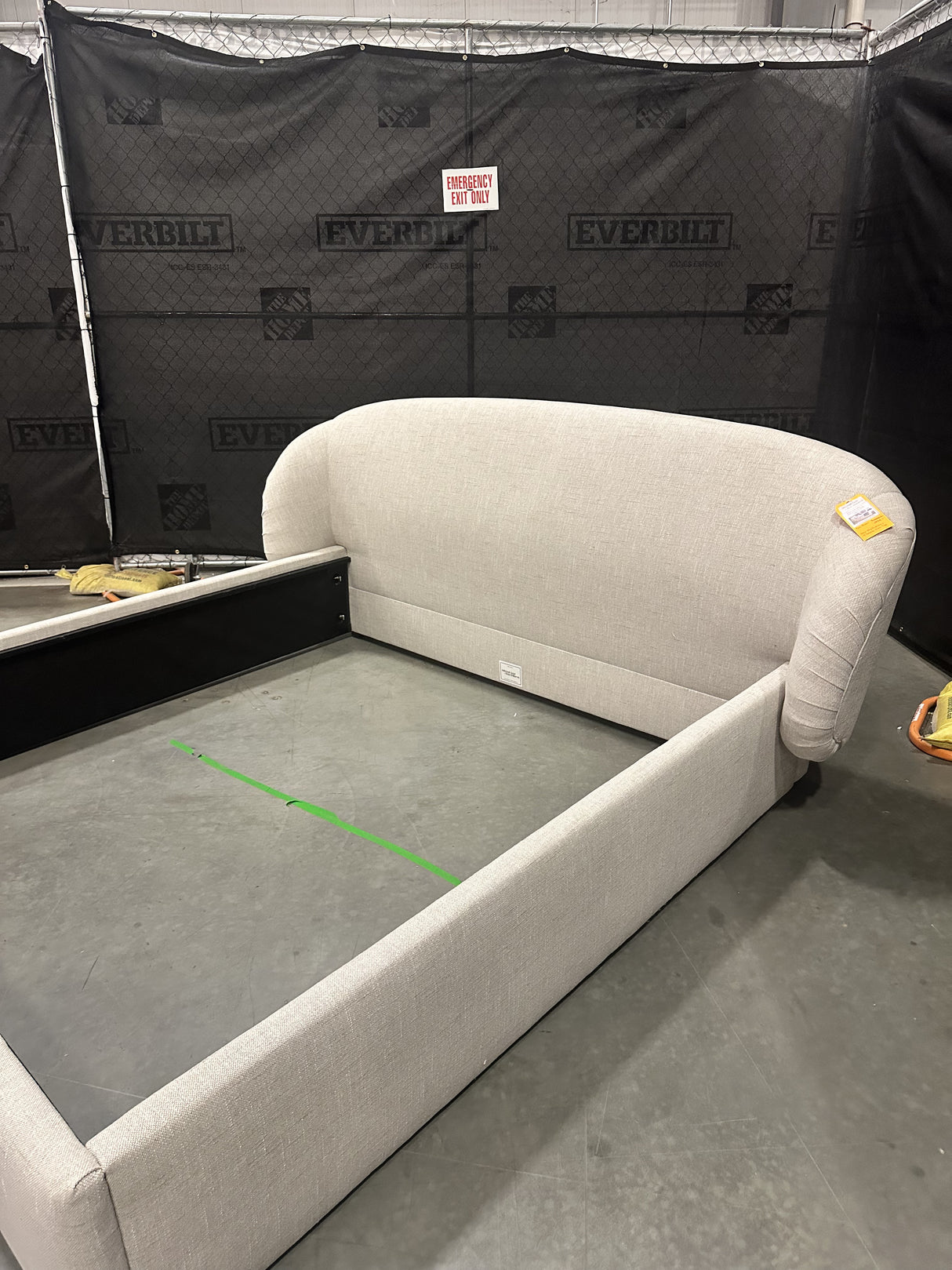 Mitchell Gold + Bob Williams Adler King Headboard w/ Texture Weave Flax - 65% Off Retail Price