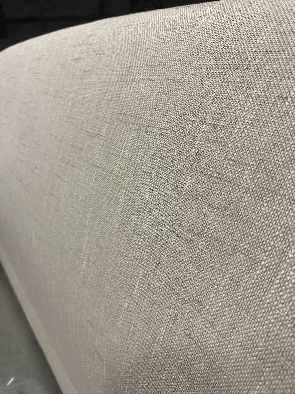 Mitchell Gold + Bob Williams Adler King Headboard w/ Texture Weave Flax - 65% Off Retail Price