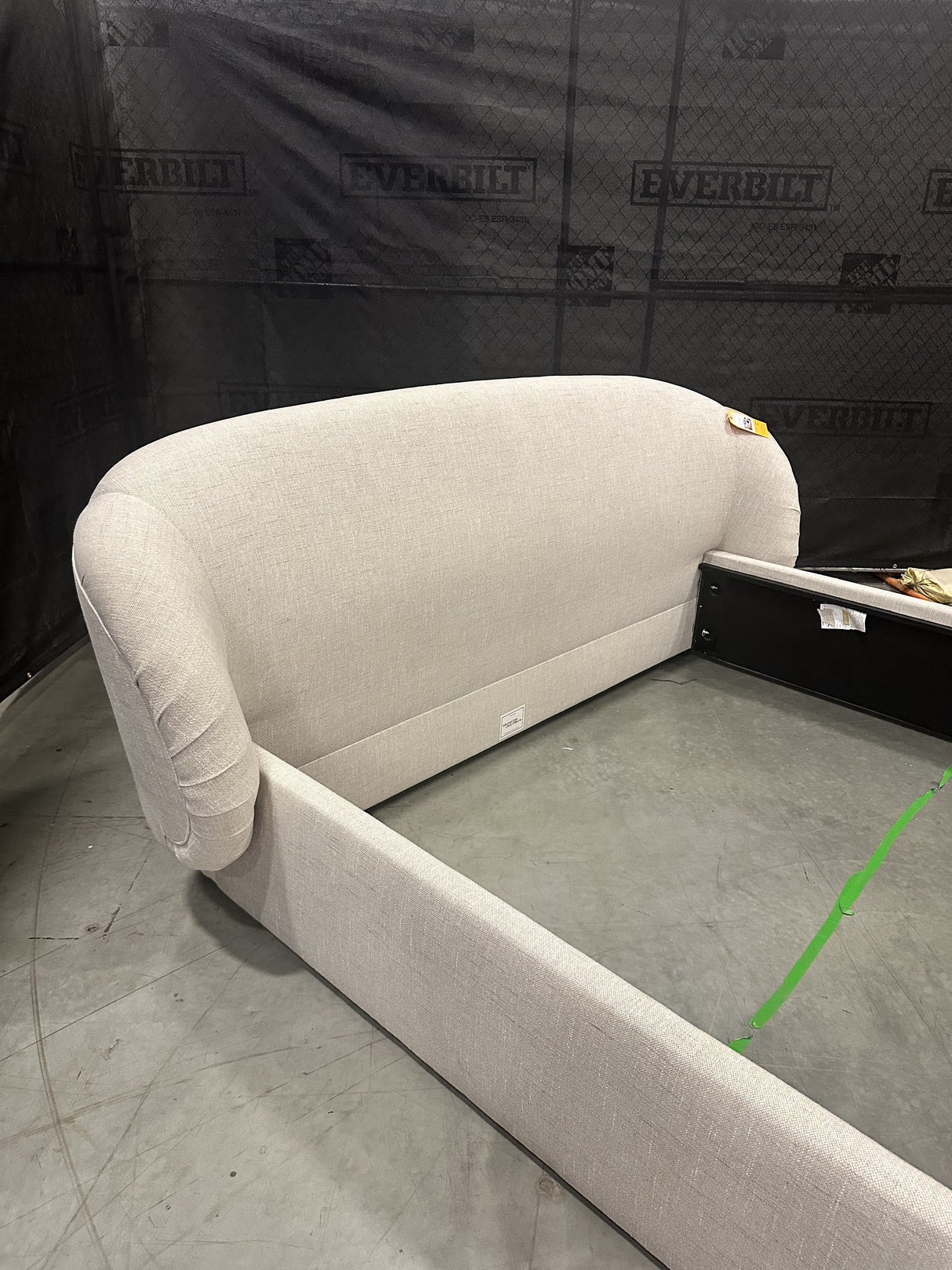 Mitchell Gold + Bob Williams Adler King Headboard w/ Texture Weave Flax - 65% Off Retail Price