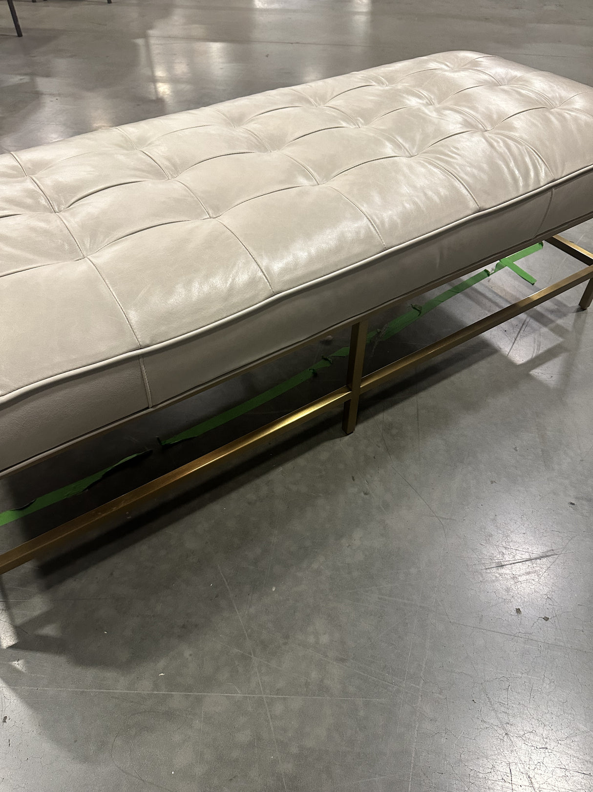 Mitchell Gold + Bob Williams Major Leather Bench Ottoman - 65% Off Retail Price