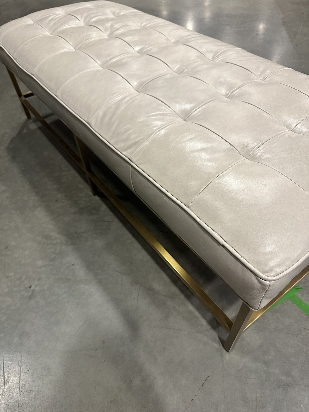 Mitchell Gold + Bob Williams Major Leather Bench Ottoman - 65% Off Retail Price