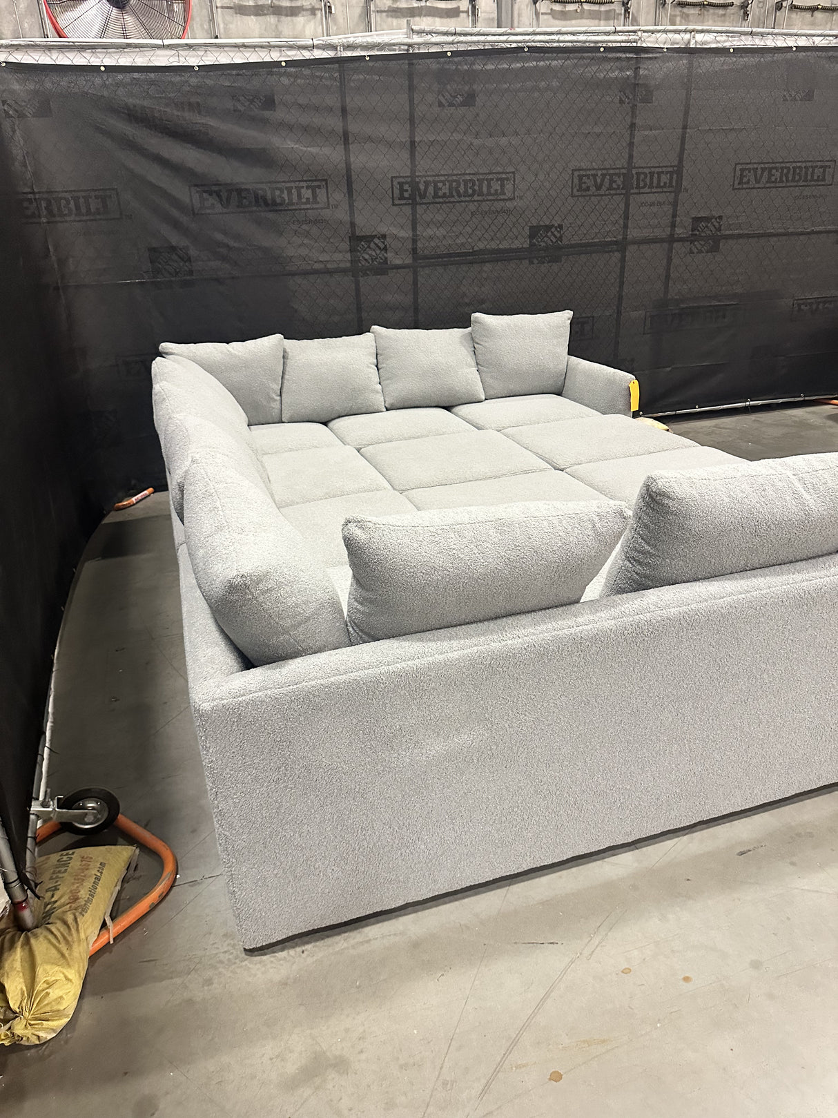 Mitchell Gold + Bob Williams DR Pitt Tailored Sofa W/ Performance Faux Sherling - 65% Off Retail Price