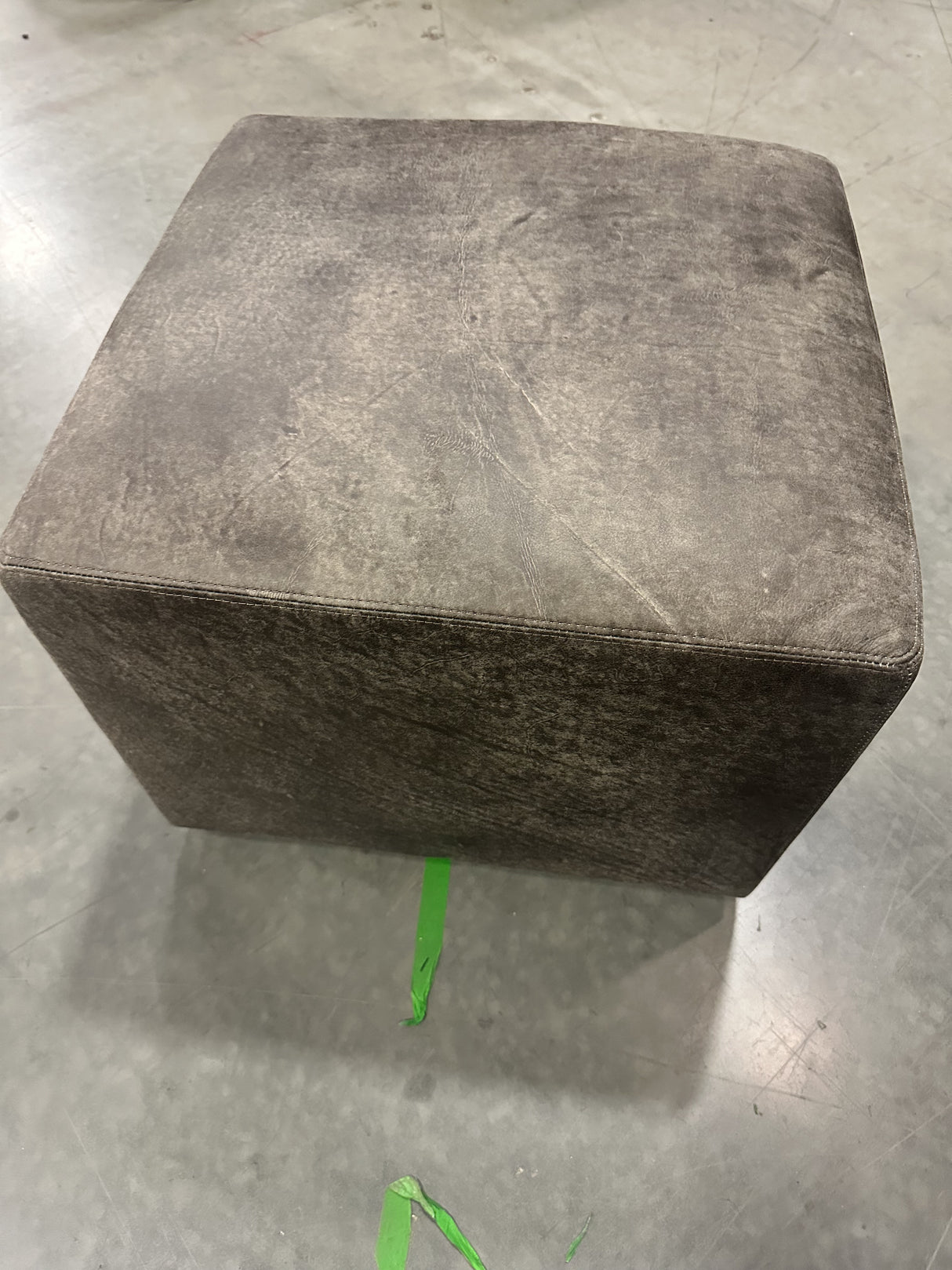 Mitchell Gold + Bob Williams Franny Square Leather Pull-Up Ottoman - 65% Off Retail Price