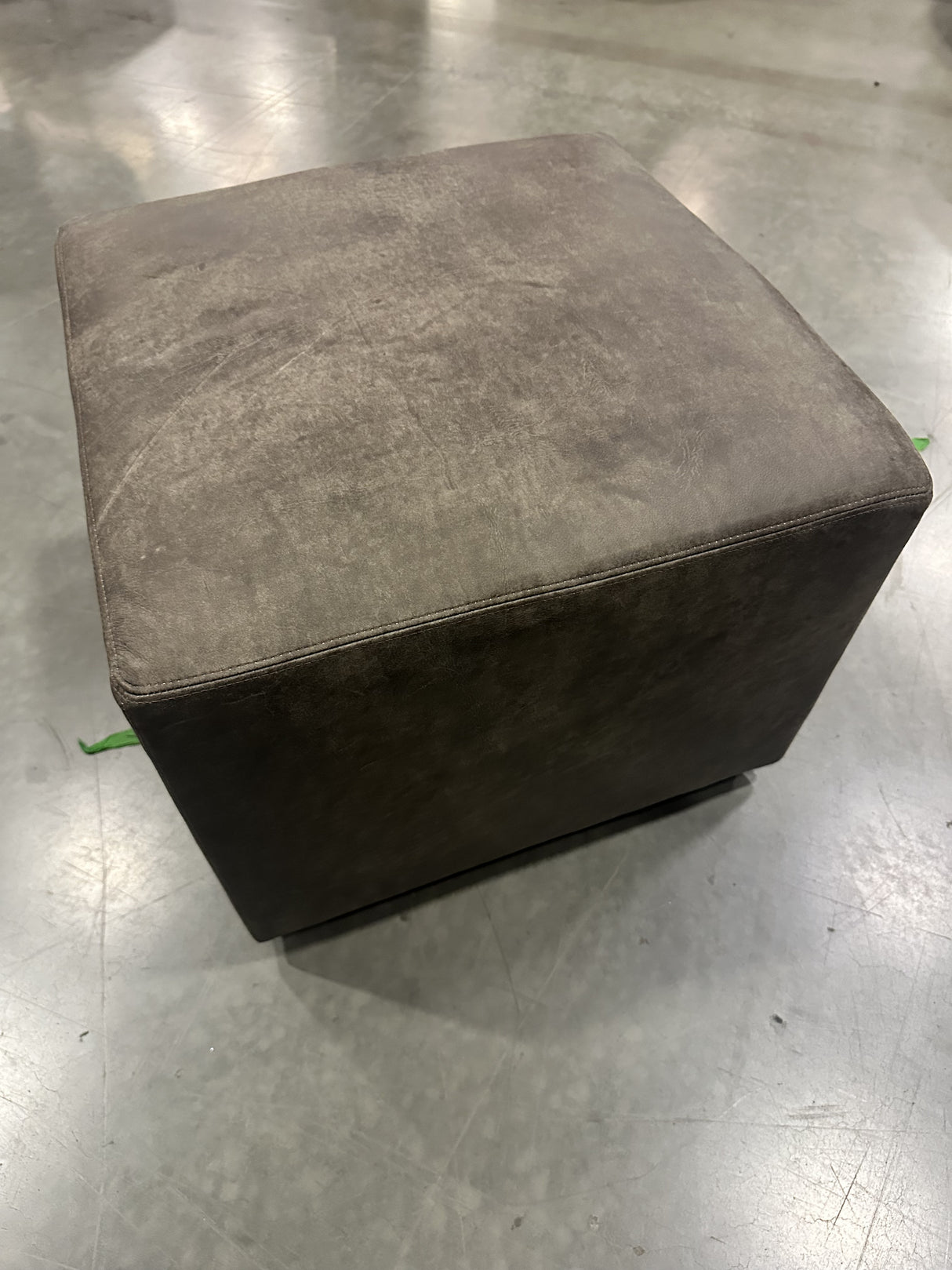 Mitchell Gold + Bob Williams Franny Square Leather Pull-Up Ottoman - 65% Off Retail Price