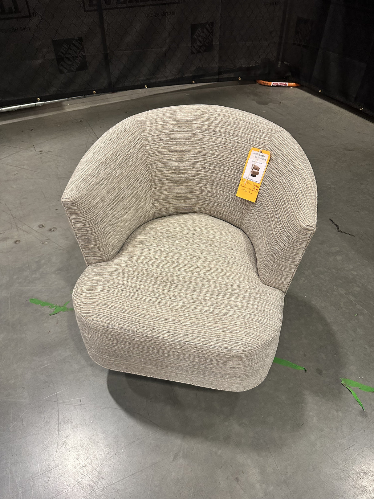 Mitchell Gold + Bob Williams Costellu Full Swivel Chair w/ Dunes-Sand - 65% Off Retail Price