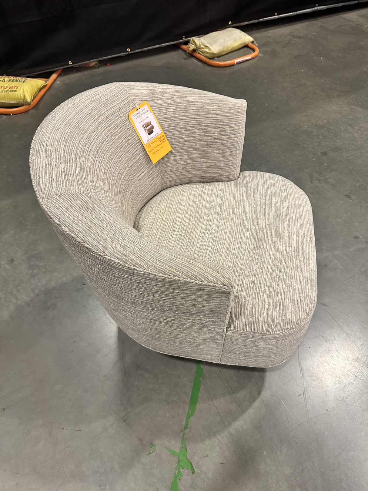 Mitchell Gold + Bob Williams Costellu Full Swivel Chair w/ Dunes-Sand - 65% Off Retail Price