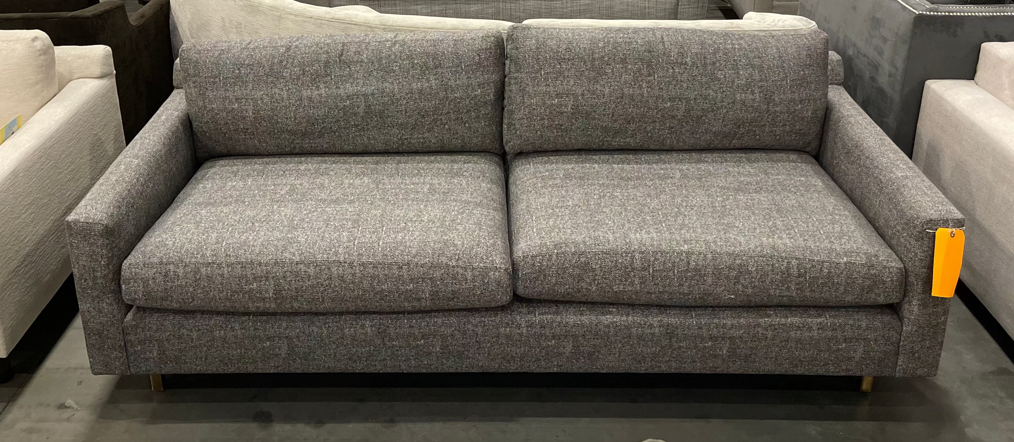 Mitchell Gold + Bob Williams Hunter Studio No Welt 85 Sofa with Sunbrella Performance Texture