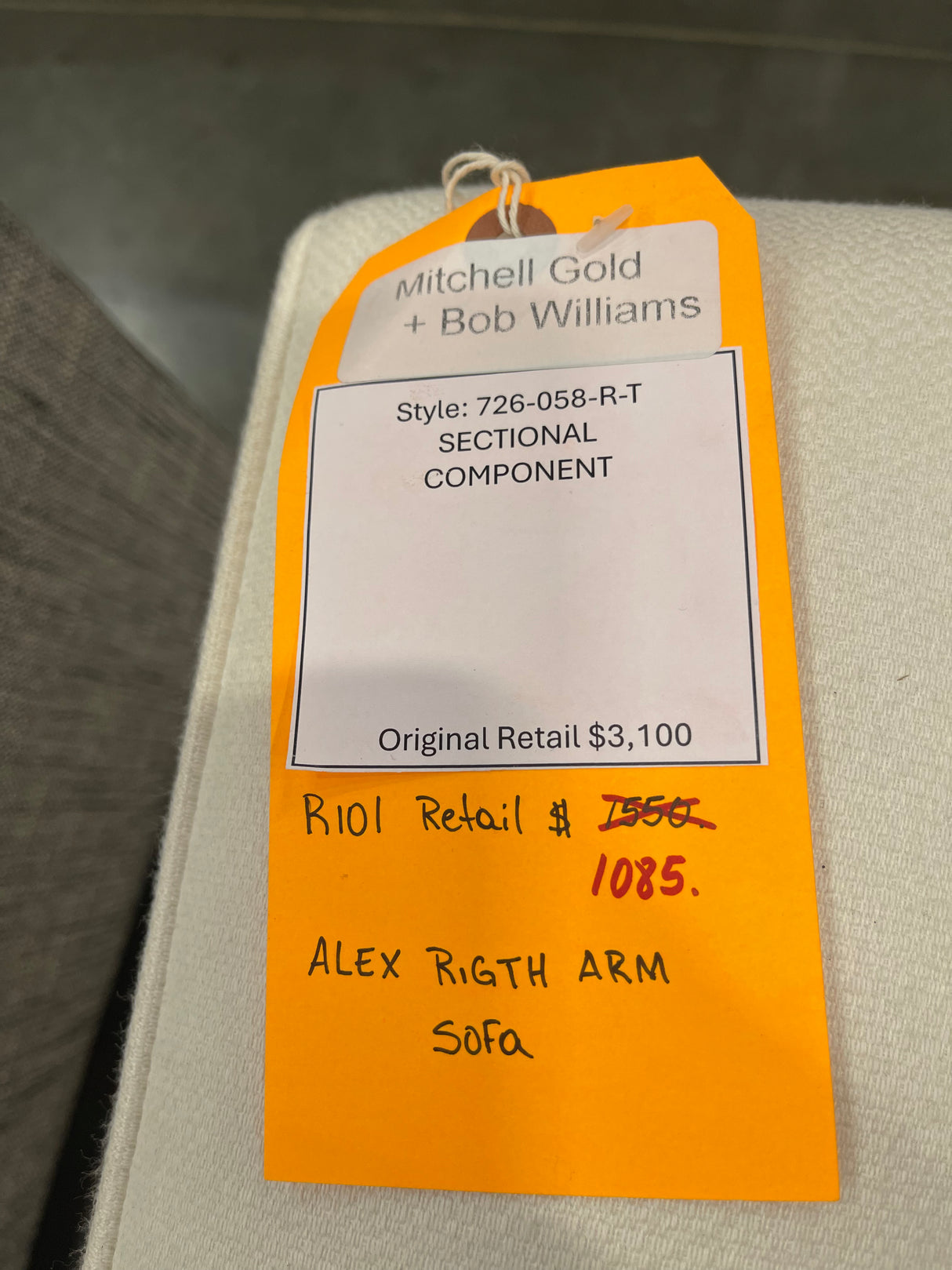 Mitchell Gold + Bob Williams Alex Right Arm Sofa