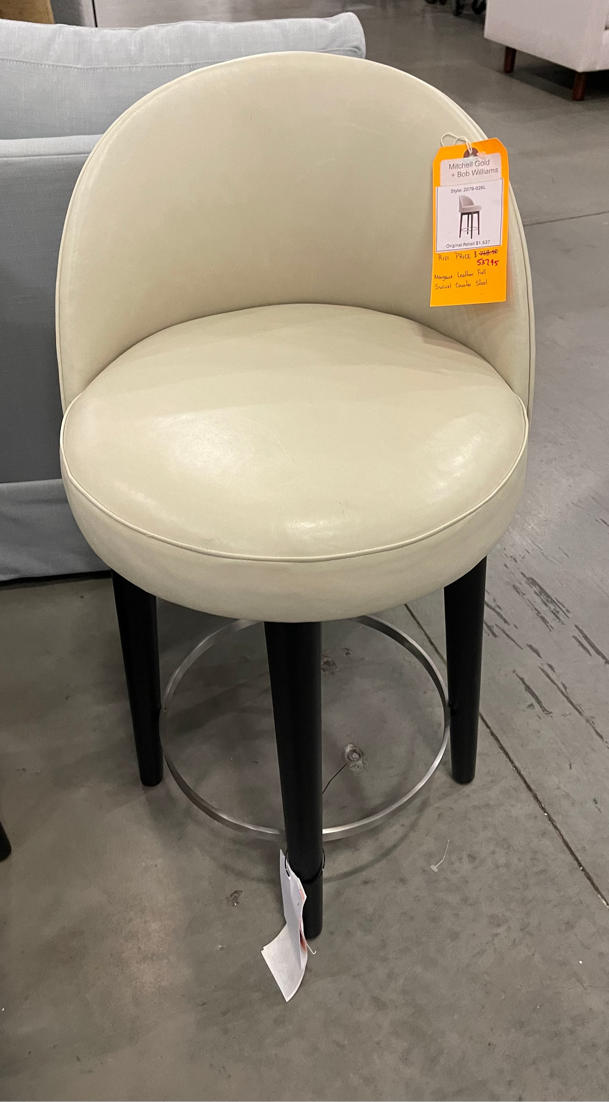 Mitchell Gold + Bob Williams Margaux Leather Full Swivel Counter Stool