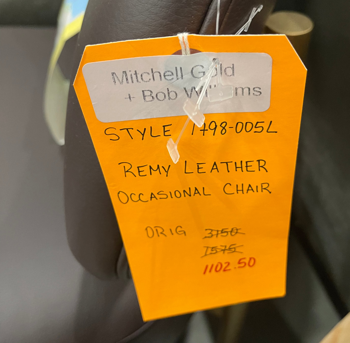 Mitchell Gold + Bob Williams Remy Leather Occasional Chair