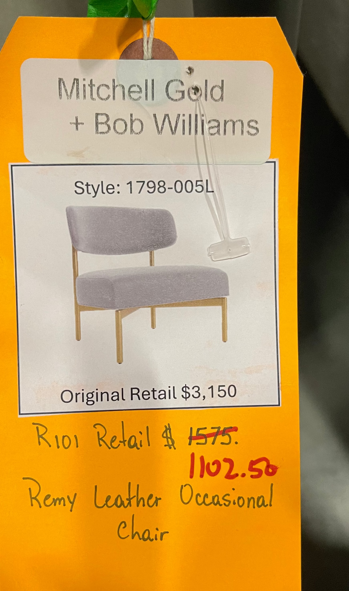 Mitchell Gold + Bob Williams Remy Leather Occasional Chair