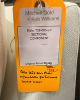 Mitchell Gold + Bob Williams Alex Left Armchair with Sunbrella Performance Basket Weave