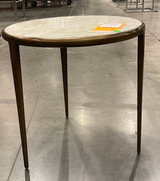 Mitchell Gold + Bob Williams Aria Pewter Side Table with Onyx Top