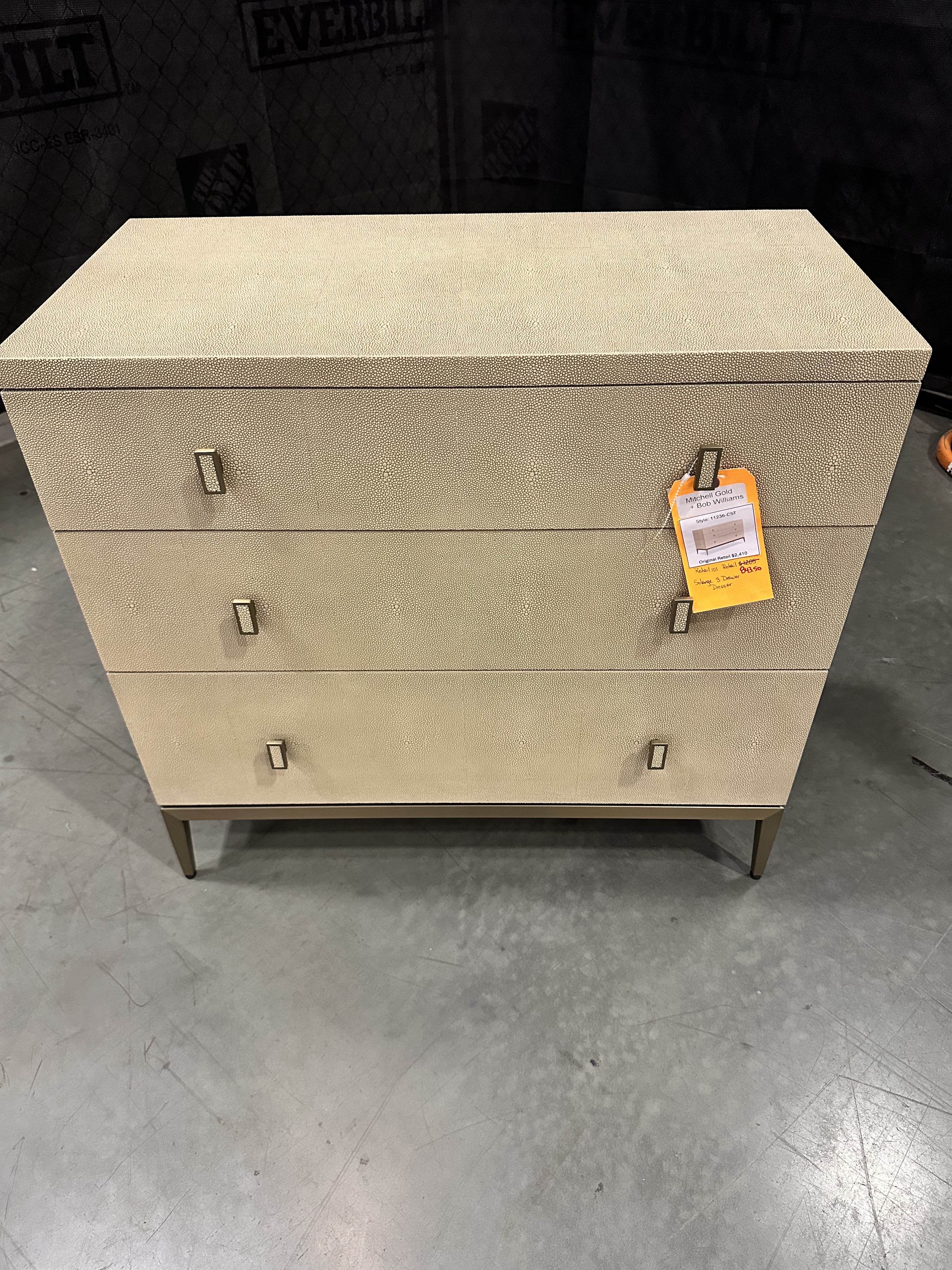 Mitchell Gold + Bob Williams Solange 3 Drawer Dresser - 65% Off Retail Price