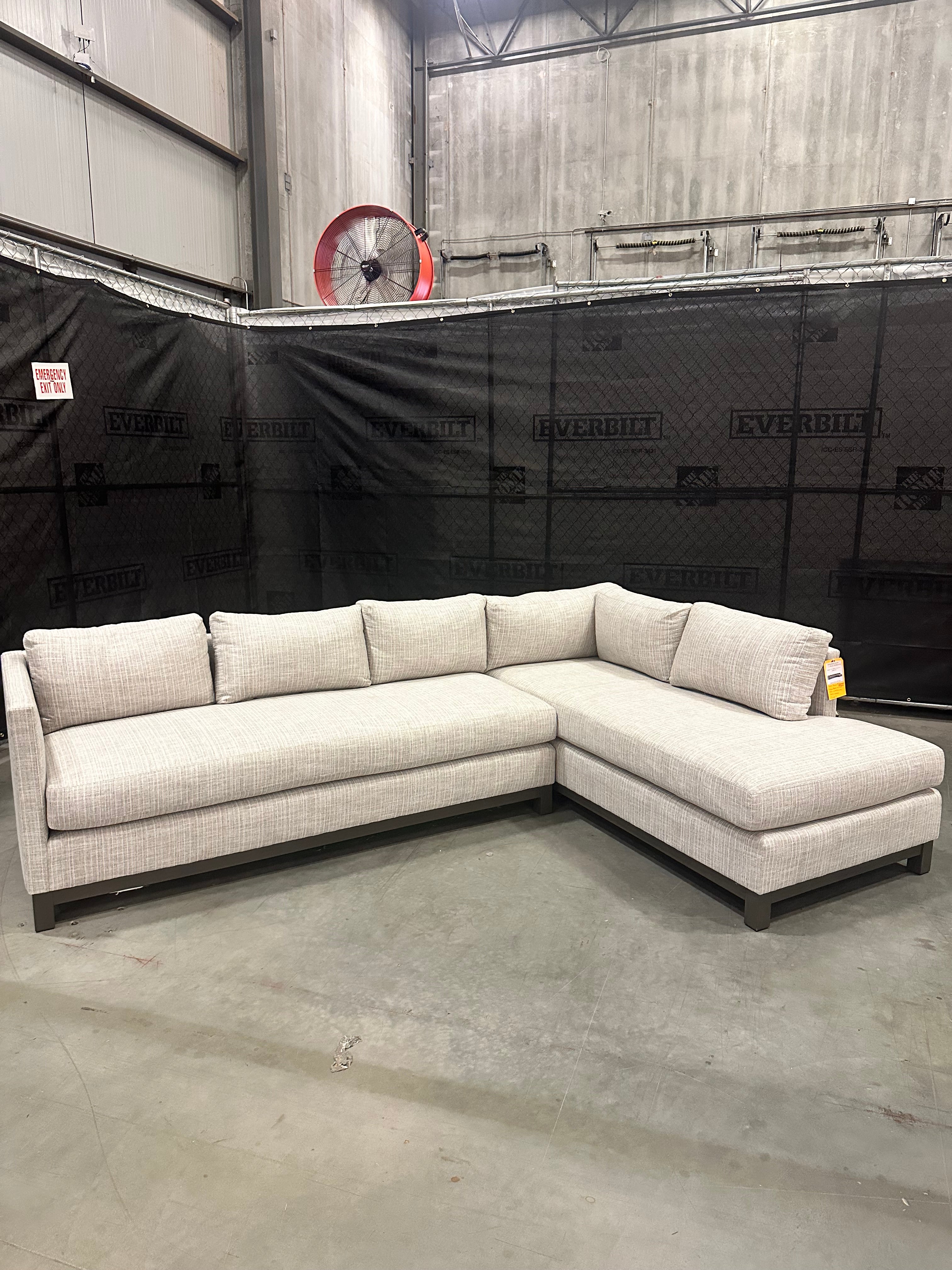 Mitchell Gold + Bob Williams Clifton Bench No Welt Sofa w/ Performance Strie Weave - 65% Off Retail Price