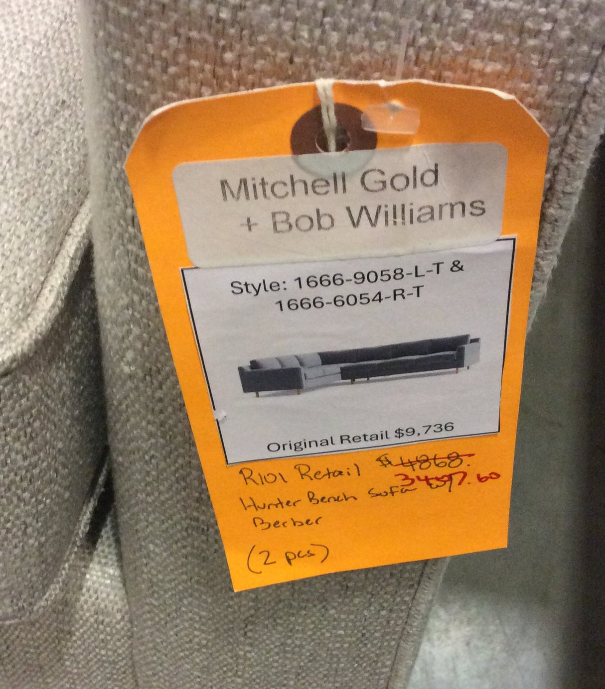 Mitchell Gold + Bob Williams Hunter Bench Sofa (2pc)